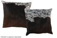 Chocolate 16"x16" Brazilian Cowhide Pillow #A35866 by Hudson Hides