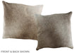 Grey with Beige 16"x16" Brazilian Cowhide Pillow #A35869 by Hudson Hides