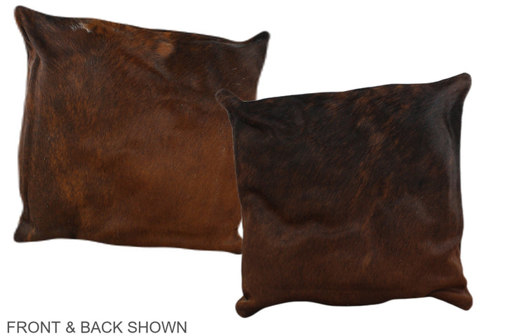 Chocolate 16"x16" Brazilian Cowhide Pillow #A35870 by Hudson Hides