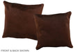 Solid Brown 16"x16" Brazilian Cowhide Pillow #A35874 by Hudson Hides