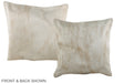 Champagne 16"x16" Brazilian Cowhide Pillow #A35882 by Hudson Hides