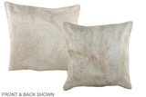 Champagne 16"x16" Brazilian Cowhide Pillow #A35882 by Hudson Hides