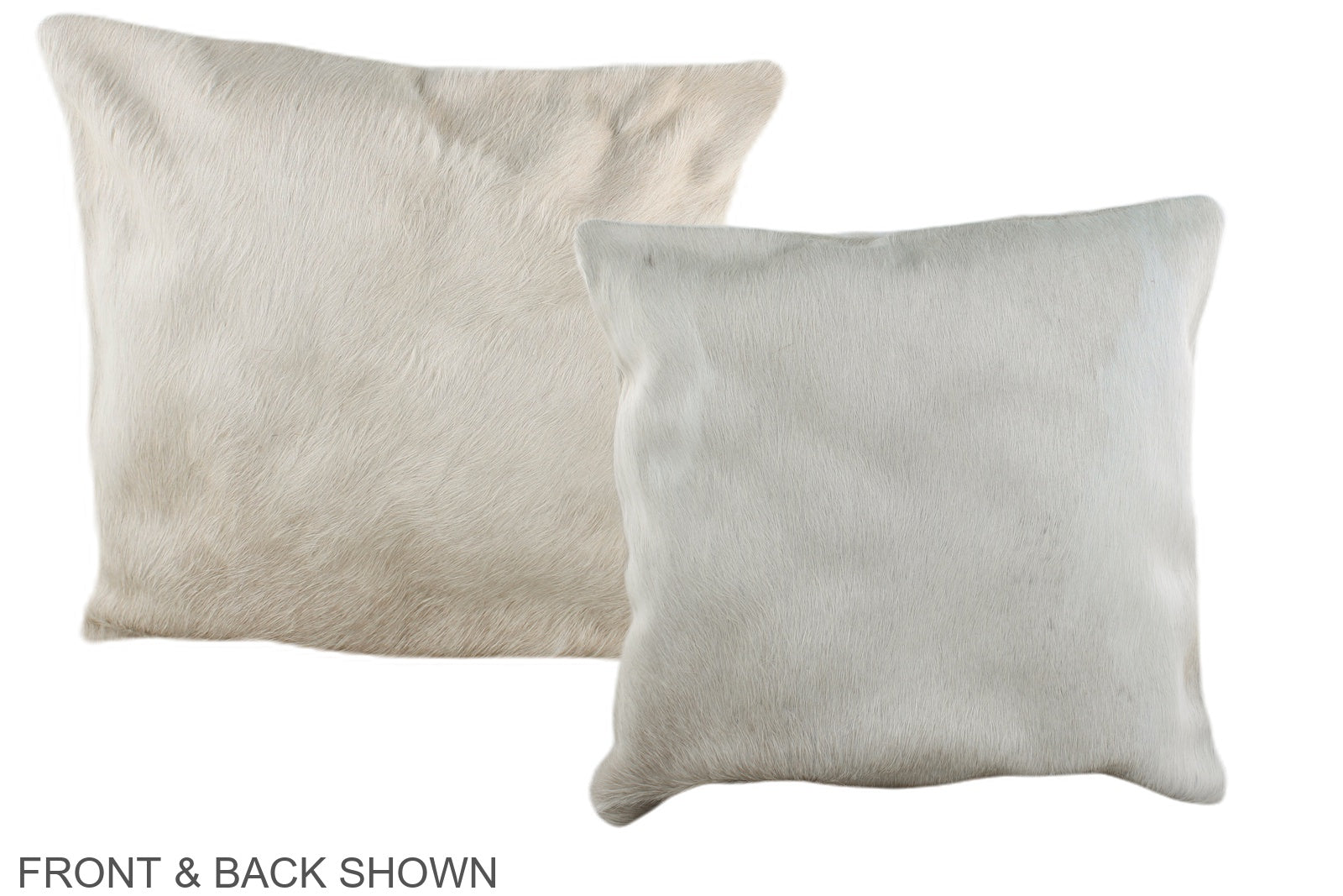 Solid White Cowhide Pillow #A35892