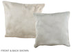Solid White 16"x16" Brazilian Cowhide Pillow #A35892 by Hudson Hides