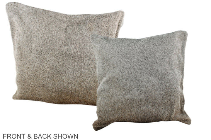 Grey 16"x16" Brazilian Cowhide Pillow #A35894 by Hudson Hides