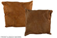 Solid Brown 16"x16" Brazilian Cowhide Pillow #A35895 by Hudson Hides