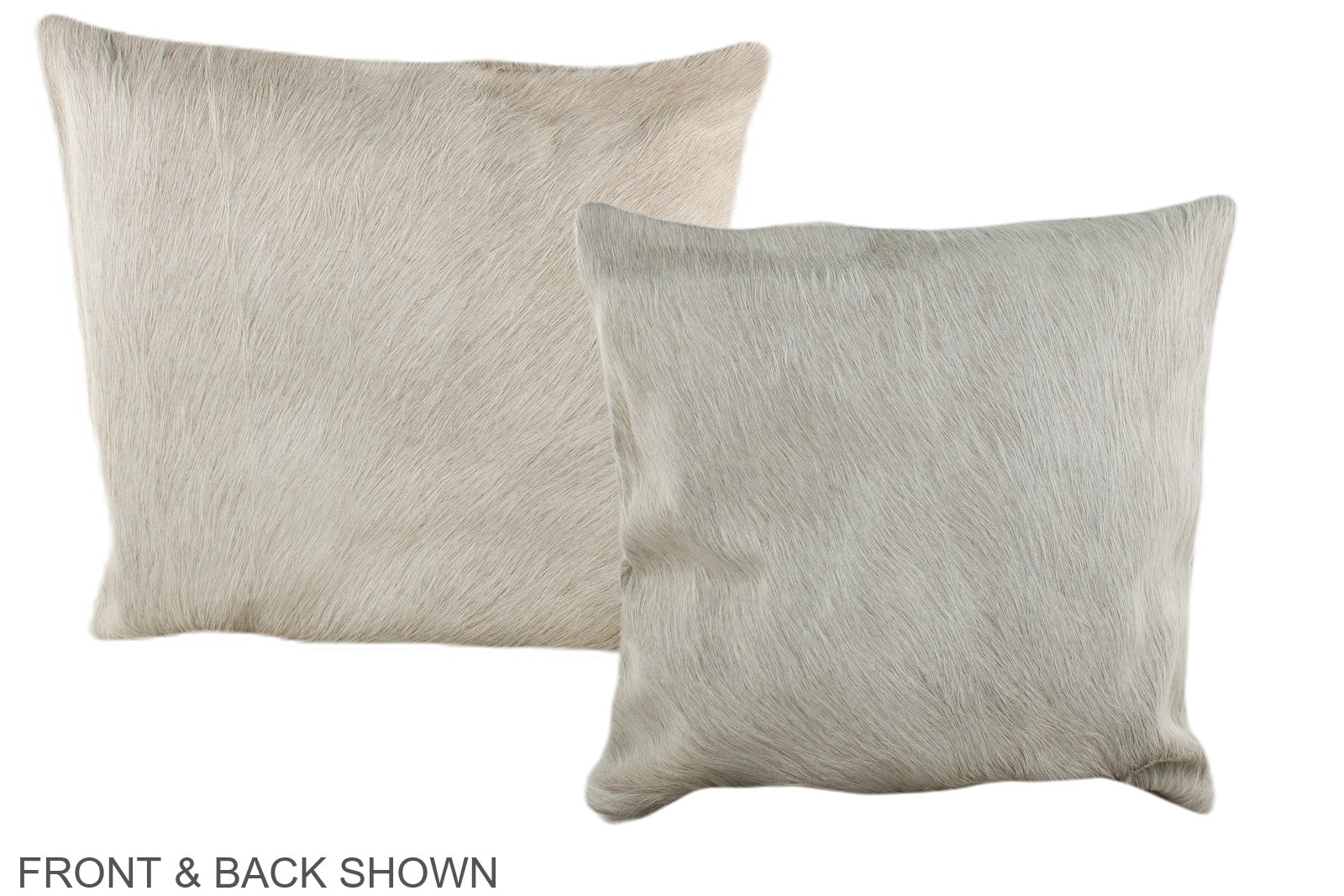 Solid White Cowhide Pillow #A35902