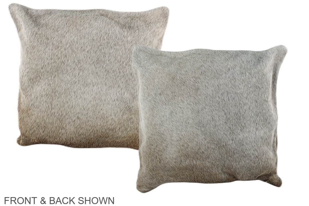 Grey 16"x16" Brazilian Cowhide Pillow #A35905 by Hudson Hides