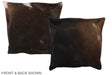 Chocolate 16"x16" Brazilian Cowhide Pillow #A35906 by Hudson Hides