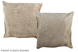 Grey with Beige 16"x16" Brazilian Cowhide Pillow #A35907 by Hudson Hides