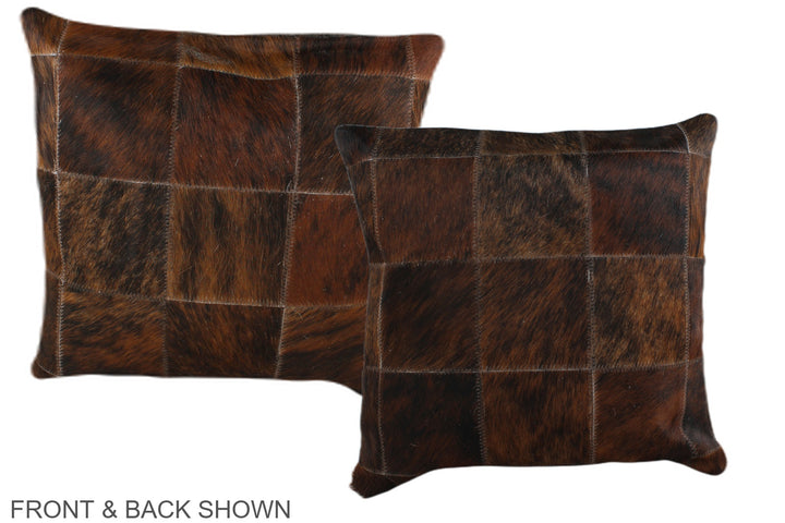 Patchwork 16"x16" Brazilian Cowhide Pillow #A35909 by Hudson Hides