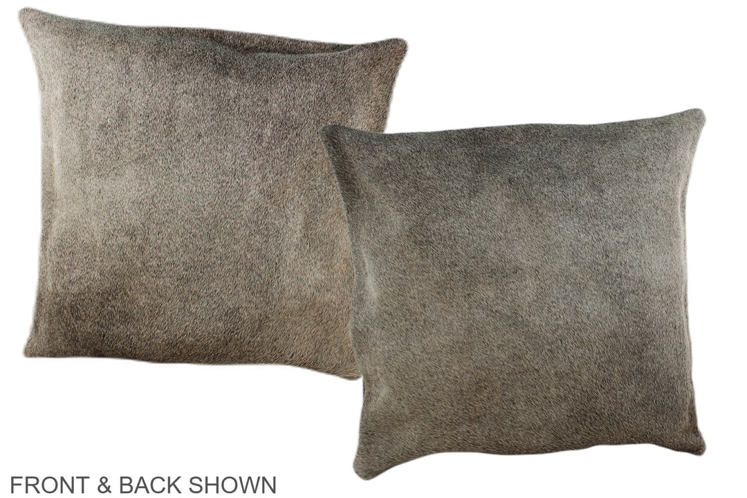 Grey 16"x16" Brazilian Cowhide Pillow #A35910 by Hudson Hides