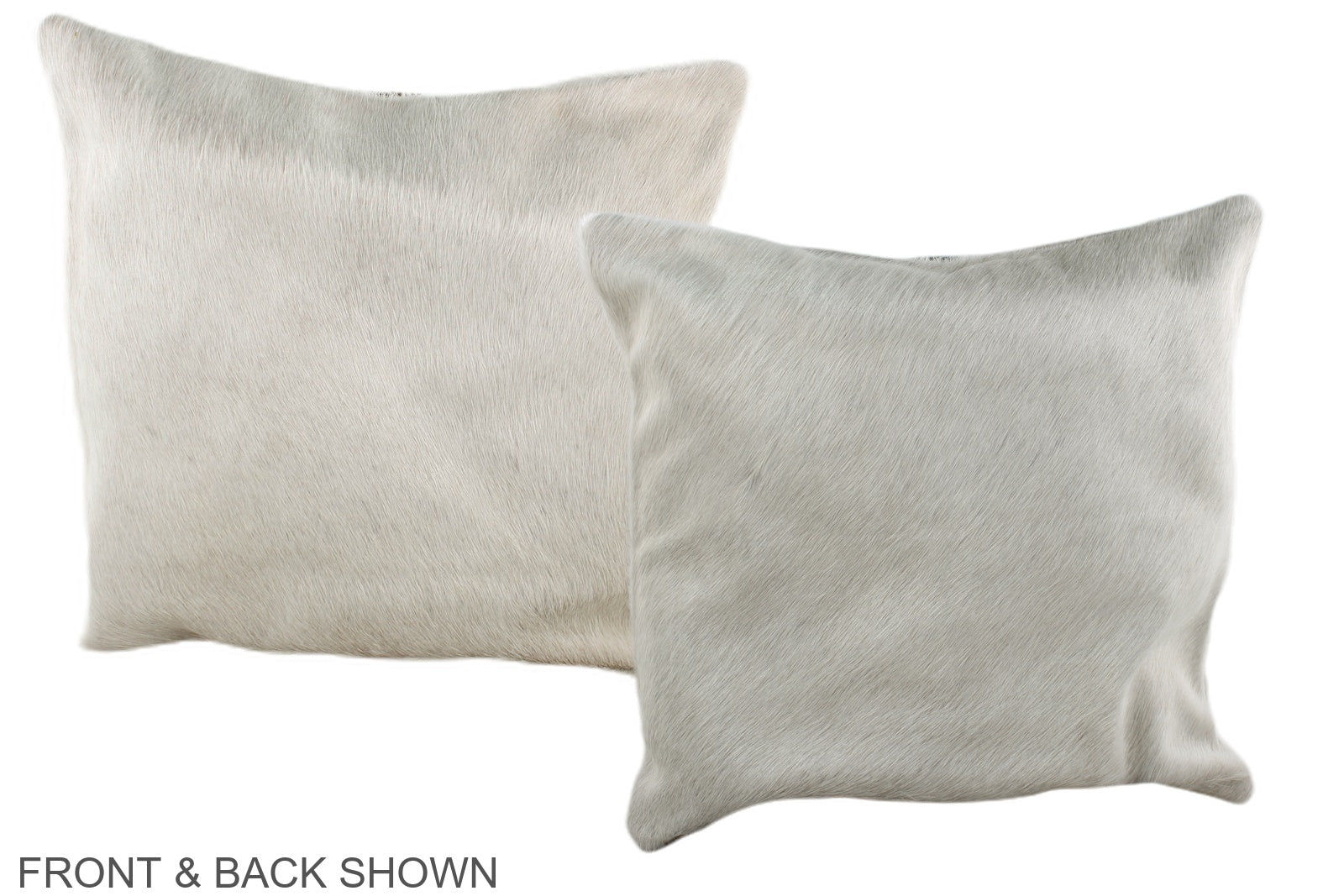 Solid White Cowhide Pillow #A35911