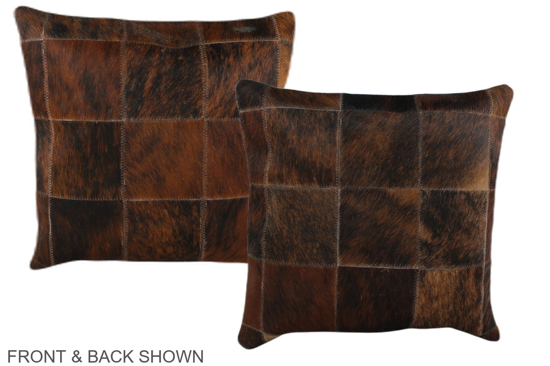 Patchwork 16"x16" Brazilian Cowhide Pillow #A35913 by Hudson Hides