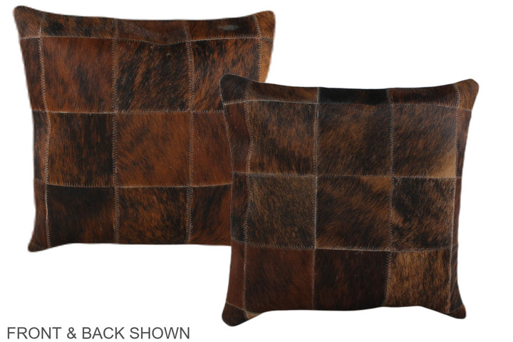 Patchwork 16"x16" Brazilian Cowhide Pillow #A35913 by Hudson Hides