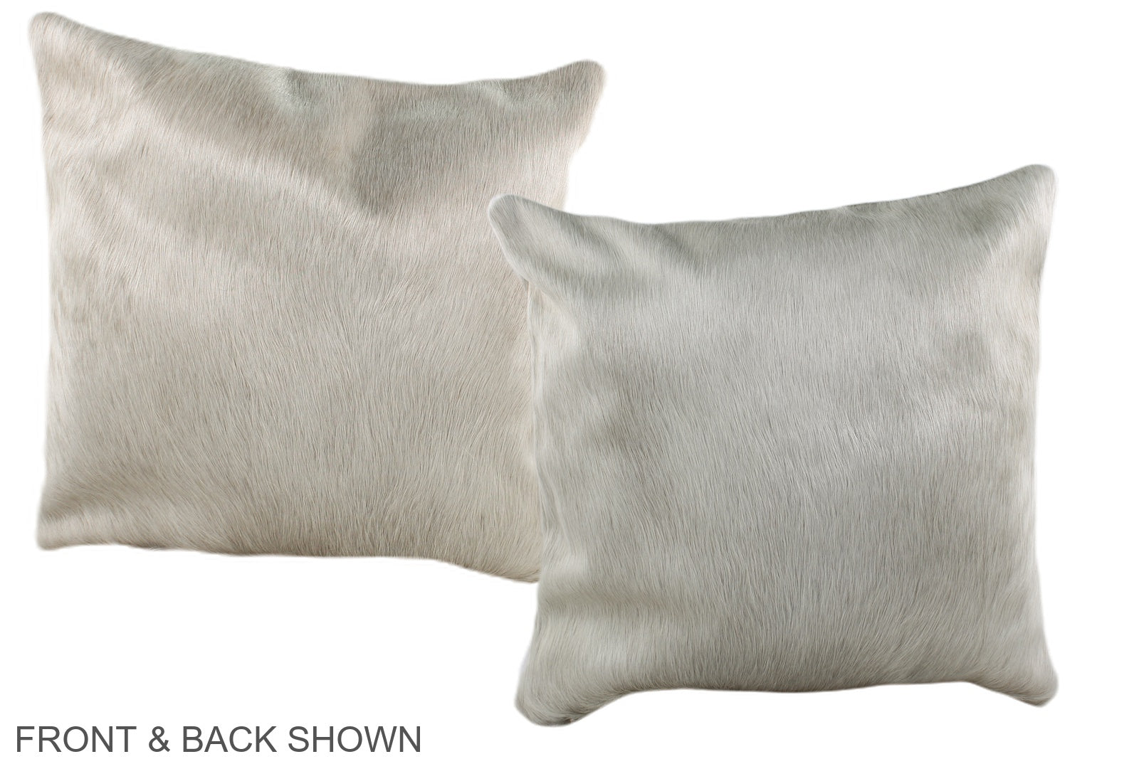 Solid White Cowhide Pillow #A35914