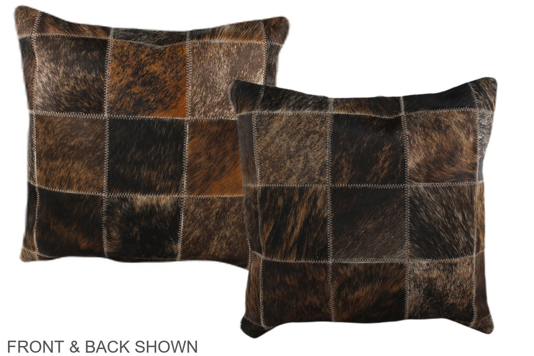 Patchwork 16"x16" Brazilian Cowhide Pillow #A35917 by Hudson Hides