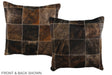 Patchwork 16"x16" Brazilian Cowhide Pillow #A35917 by Hudson Hides