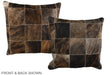 Patchwork 16"x16" Brazilian Cowhide Pillow #A35919 by Hudson Hides