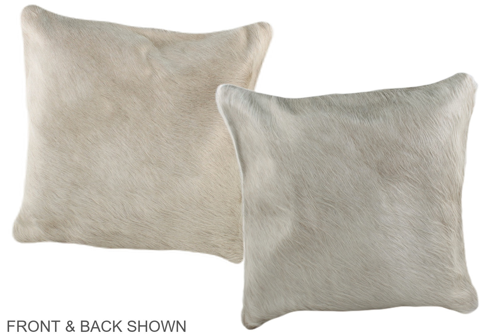 Solid White Cowhide Pillow #A35921