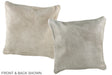 Solid White 16"x16" Brazilian Cowhide Pillow #A35921 by Hudson Hides