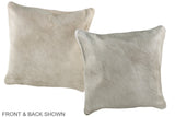 Solid White 16"x16" Brazilian Cowhide Pillow #A35921 by Hudson Hides