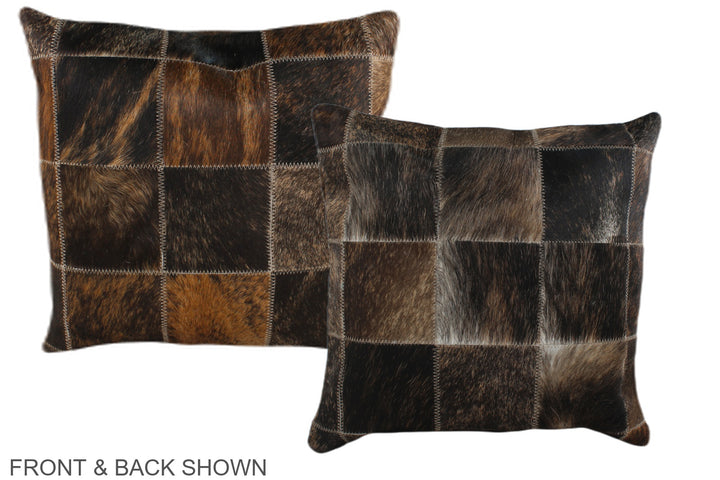 Patchwork 16"x16" Brazilian Cowhide Pillow #A35922 by Hudson Hides