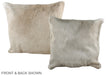 Solid White 16"x16" Brazilian Cowhide Pillow #A35923 by Hudson Hides
