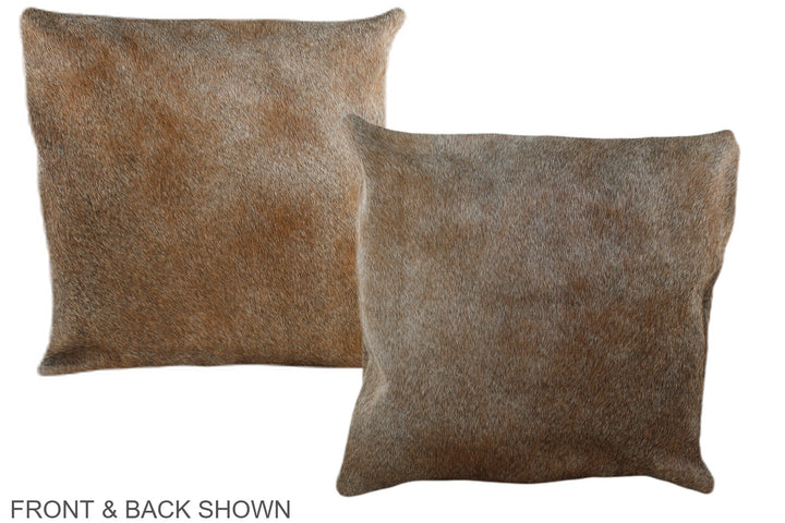 Caramel 16"x16" Brazilian Cowhide Pillow #A35925 by Hudson Hides