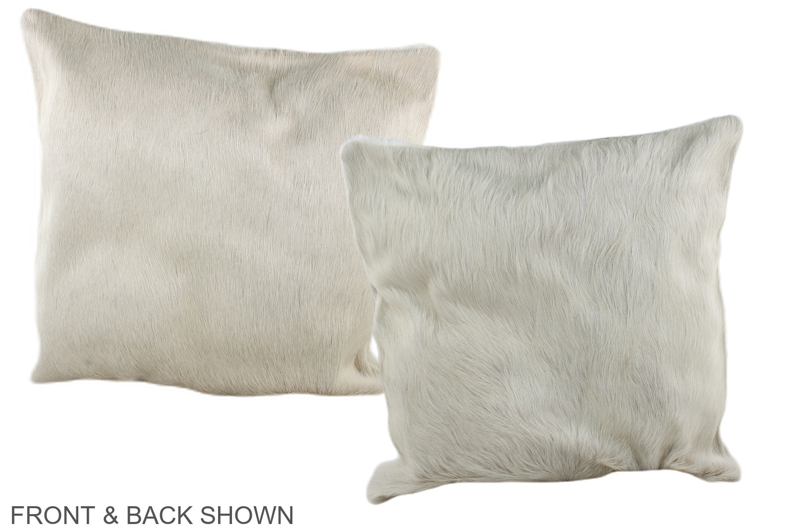 Solid White Cowhide Pillow #A35927