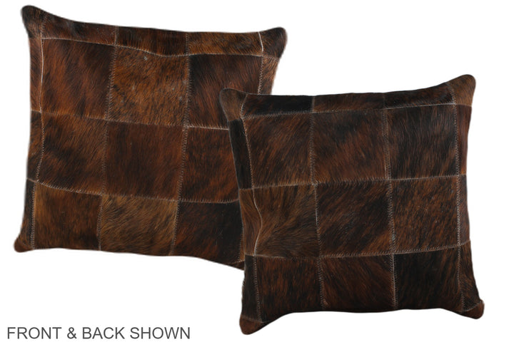 Patchwork 16"x16" Brazilian Cowhide Pillow #A35928 by Hudson Hides