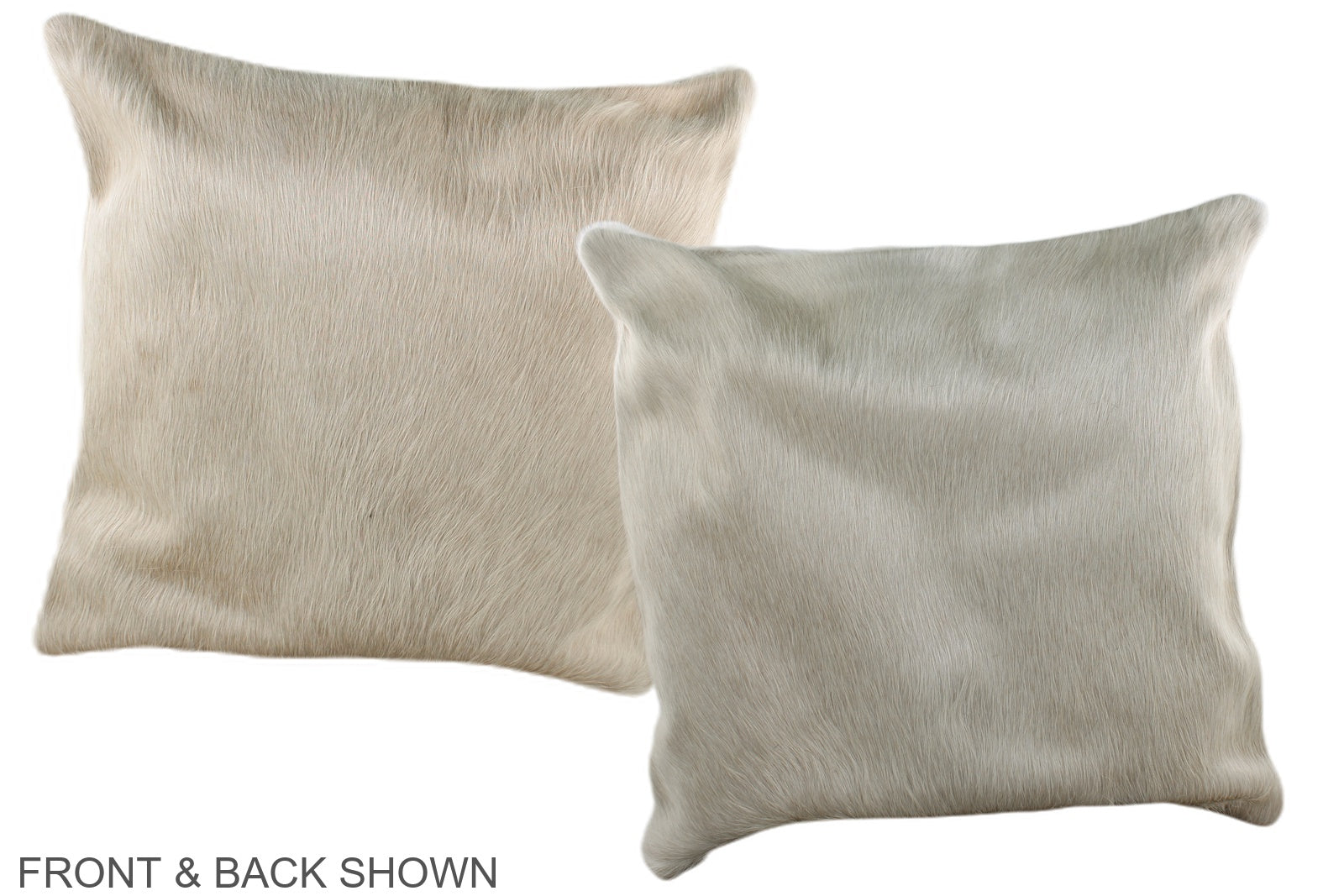 Solid White Cowhide Pillow #A35929