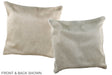 Solid White 16"x16" Brazilian Cowhide Pillow #A35929 by Hudson Hides