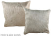 Solid White 16"x16" Brazilian Cowhide Pillow #A35931 by Hudson Hides