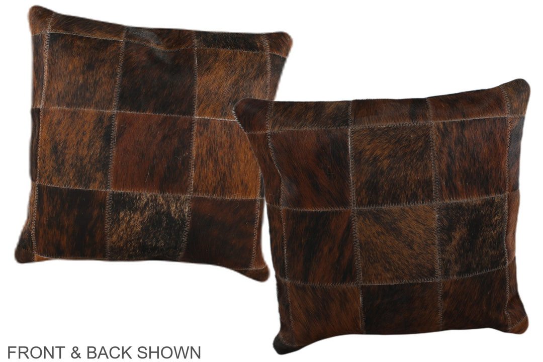 Patchwork 16"x16" Brazilian Cowhide Pillow #A35933 by Hudson Hides