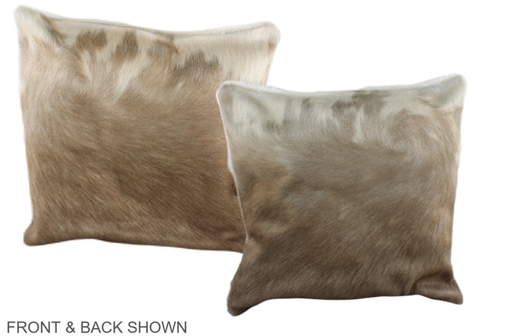 Champagne 16"x16" Brazilian Cowhide Pillow #A35934 by Hudson Hides