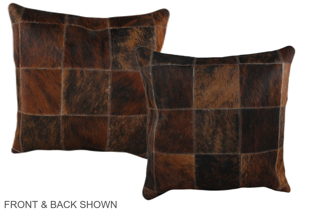 Patchwork 16"x16" Brazilian Cowhide Pillow #A35935 by Hudson Hides