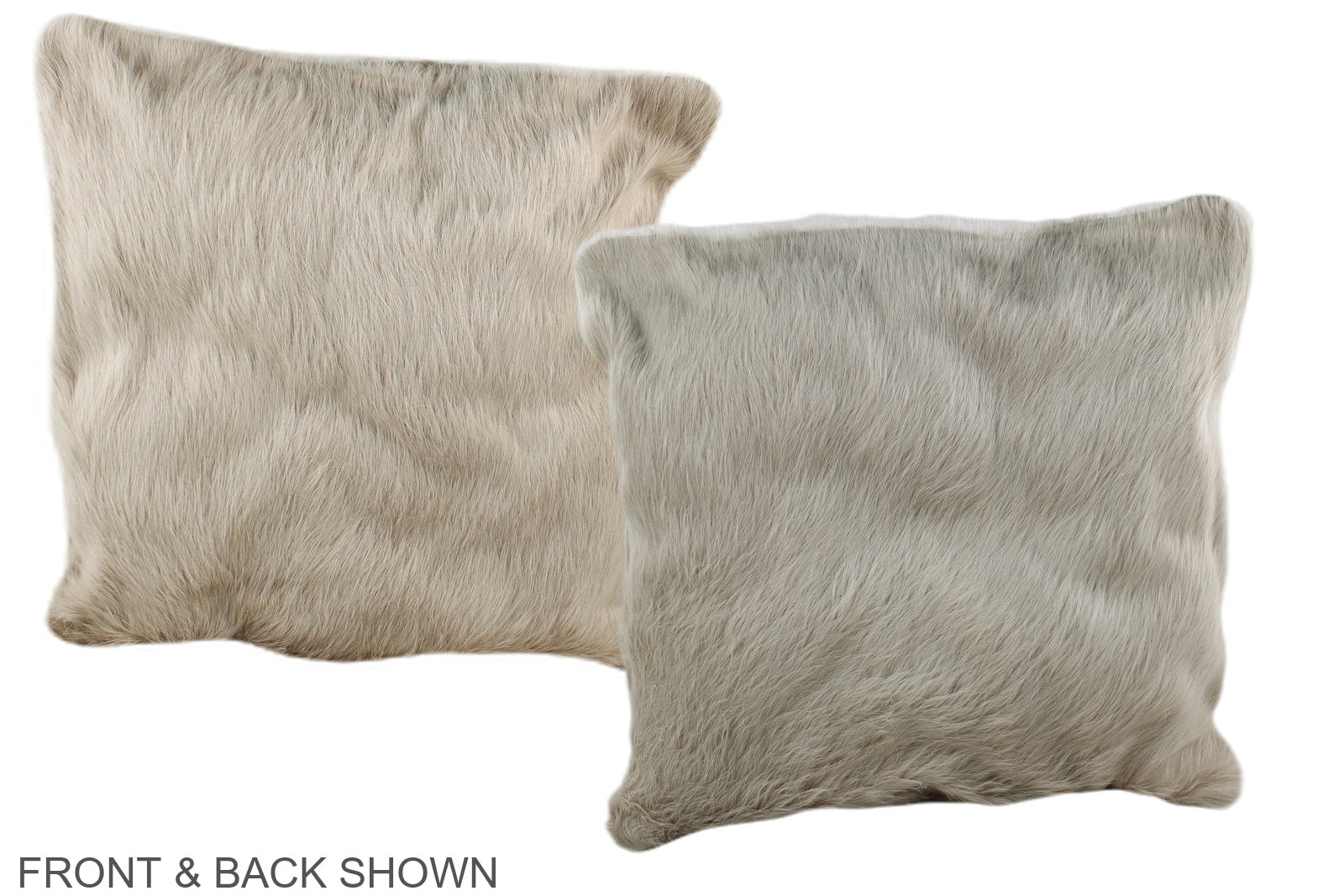 Solid White Cowhide Pillow #A35936