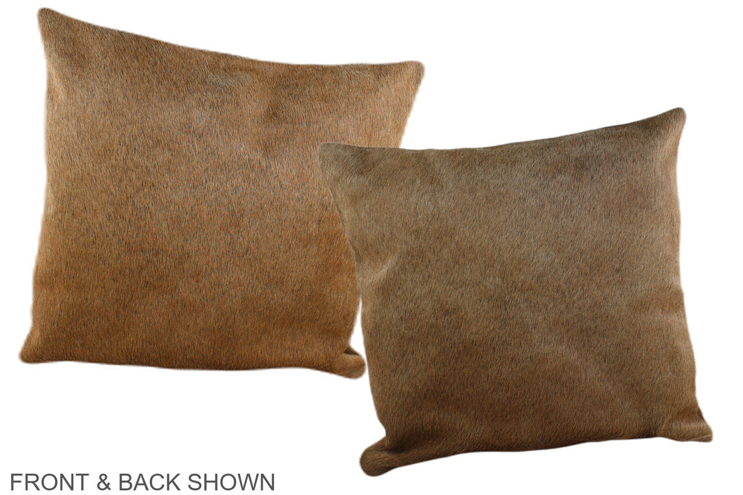 Caramel 16"x16" Brazilian Cowhide Pillow #A35937 by Hudson Hides