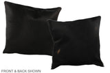 Solid Black 16"x16" Brazilian Cowhide Pillow #A35939 by Hudson Hides