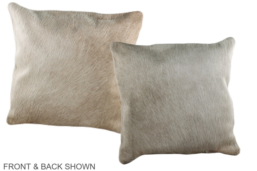 Champagne 16"x16" Brazilian Cowhide Pillow #A35940 by Hudson Hides