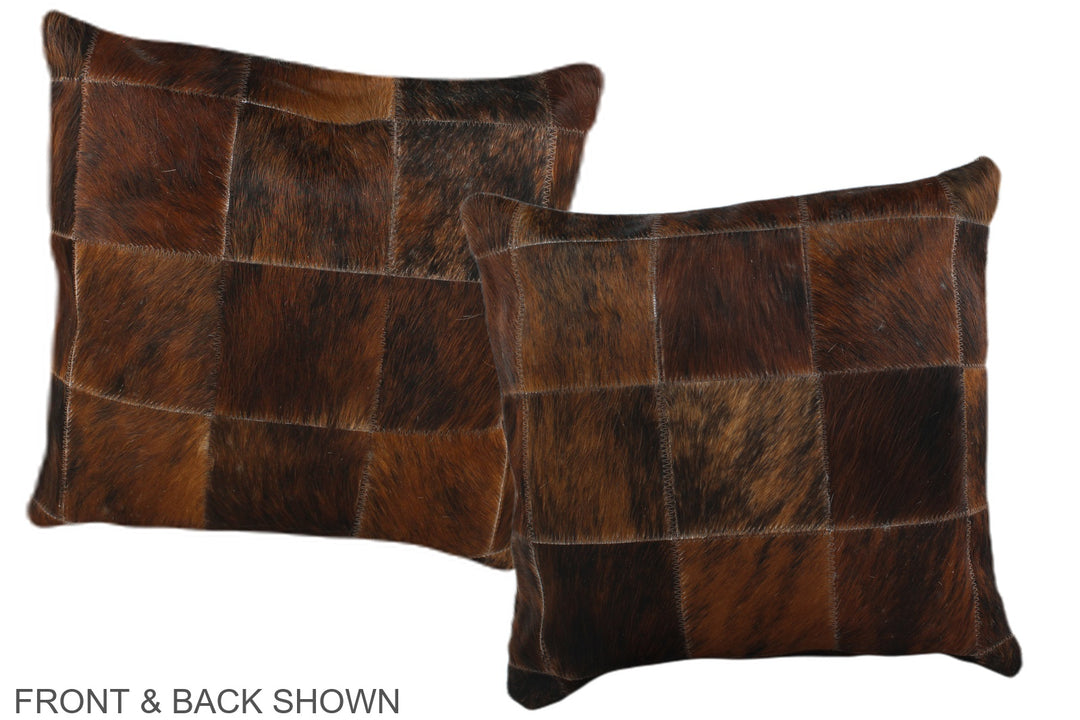 Patchwork 16"x16" Brazilian Cowhide Pillow #A35941 by Hudson Hides