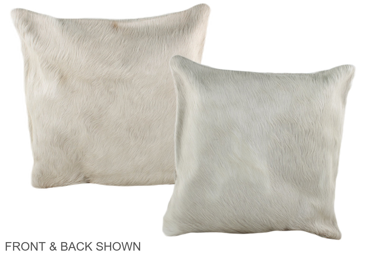 Solid White Cowhide Pillow #A35943