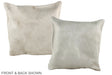 Solid White 16"x16" Brazilian Cowhide Pillow #A35943 by Hudson Hides