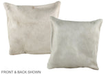 Solid White 16"x16" Brazilian Cowhide Pillow #A35943 by Hudson Hides