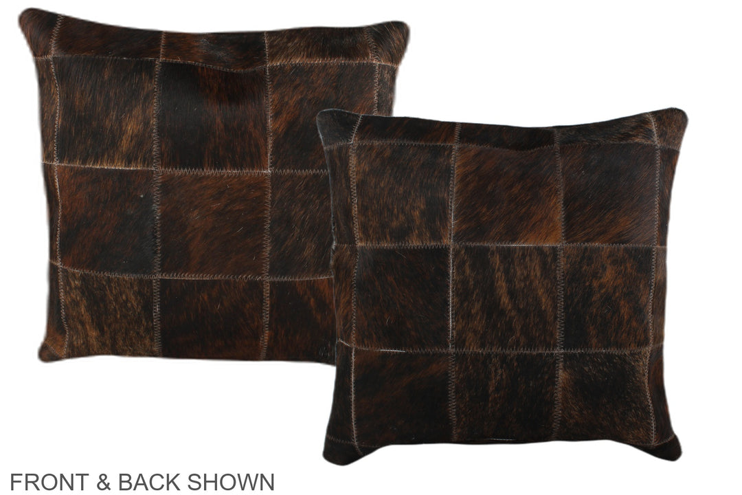 Patchwork 16"x16" Brazilian Cowhide Pillow #A35949 by Hudson Hides