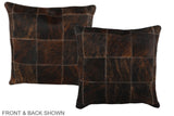 Patchwork 16"x16" Brazilian Cowhide Pillow #A35949 by Hudson Hides