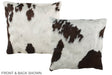 Chocolate 16"x16" Brazilian Cowhide Pillow #A35950 by Hudson Hides