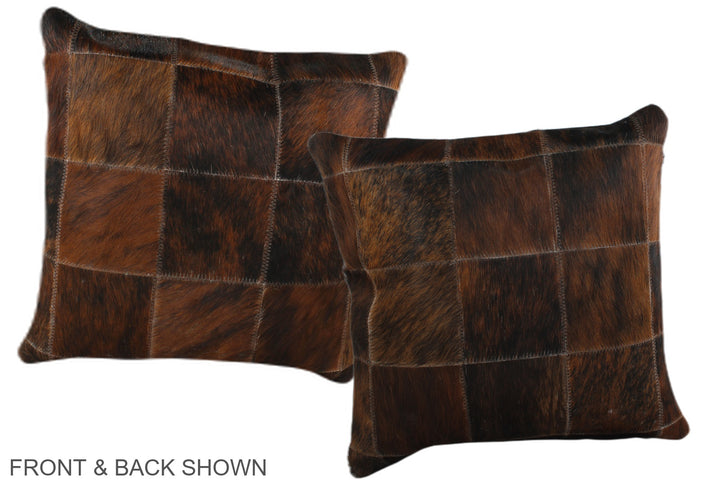 Patchwork 16"x16" Brazilian Cowhide Pillow #A35952 by Hudson Hides