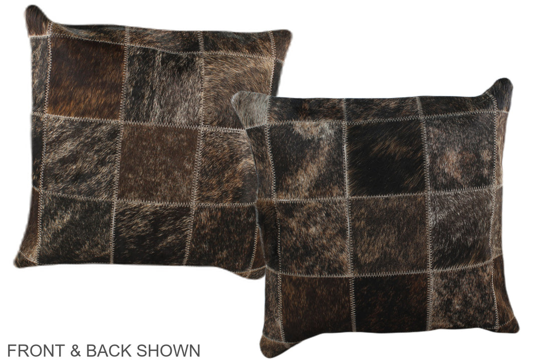 Patchwork 16"x16" Brazilian Cowhide Pillow #A35955 by Hudson Hides
